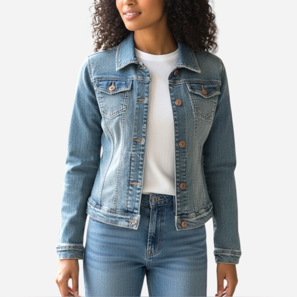 🌸Vanilla Star🌸 Denim Jacket embroidered Junior L